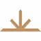 Ekena Millwork Saratoga Timber Gable Bracket, Western Red Cedar, 48"W x 26"H x 3 1/2"D x 3 1/2"F, 13/12 Pitch GBW048X26X0404SAR00SWR - alternate 1